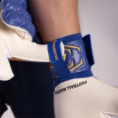 Granatowo-pomarańczowe rękawice bramkarskie Football Masters Invictus X Blue Orange