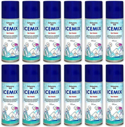 Zestaw sztuczny lód zamrażacz spray chłodzący ICEMIX 400ml - 12szt.