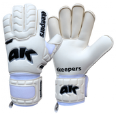 Biało-czarne rękawice bramkarskie 4Keepers Champ Black IV RF - Junior