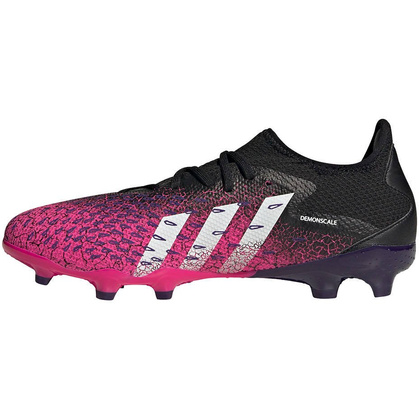 Czarno-różowe buty piłkarskie korki Adidas Predator Freak.3 FG FW7519