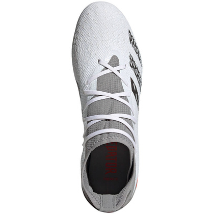 Biało-czerwone buty piłkarskie korki Adidas Predator Freak.3 FY6276