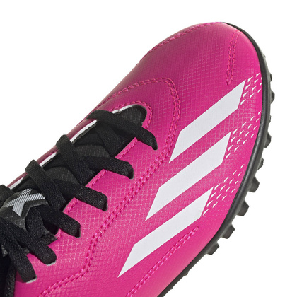 Różowo-czarne buty turfy Adidas X Speedportal.4 GZ2446 - Junior