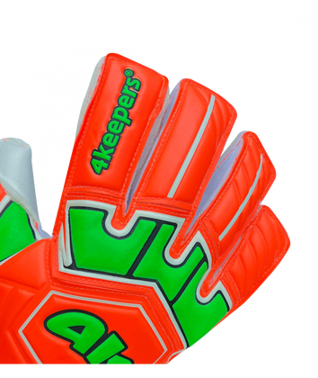 Pomarańczowo-zielone rękawice bramkarskie 4Keepers Guard Fogo