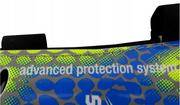 Niebiesko-żółte ochraniacze nagolenniki piłkarskie Select Shin Guards