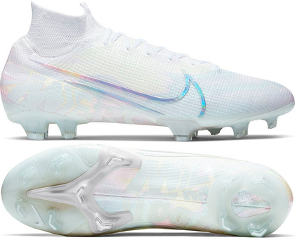 Białe buty piłkarskie korki Nike Mercurial Superfly 7 Elite FG AQ4174-100