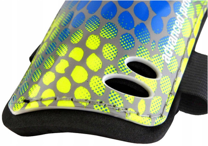 Niebiesko-żółte ochraniacze nagolenniki piłkarskie Select Shin Guards