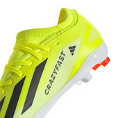 Biało-seledynowe buty korki Adidas X Crazyfast League IF0691 - Junior