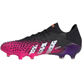 Czarno-różowe buty piłkarskie korki Adidas Predator Freak.1 L FG FW7244