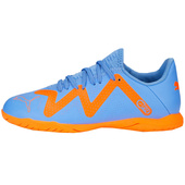 Niebiesko-pomarańczowe buty halowe Puma Future Play IT 107204 01 - Junior