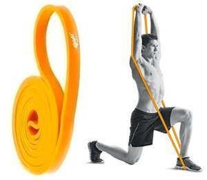 Pomarańczowa taśma oporowa guma do ćwiczeń Power Band Allright 6-16 kg