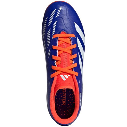 Granatowo-pomarańczowe buty piłkarskie Adidas Predator League IF6412 - Junior