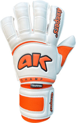 Biało-pomarańczowe rękawice bramkarskie 4Keepers Champ Training VI RF2G