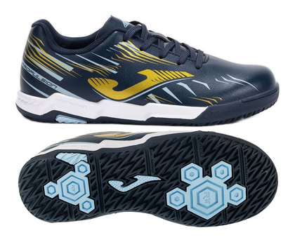 Granatowo-złote buty piłkarskie Joma Propulsion 2503 PRJW2503IN - Junior
