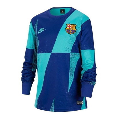 Bluza piłkarska Nike FC Barcelona Dry Crew Top BV2589-313 turkusowo-granatowa