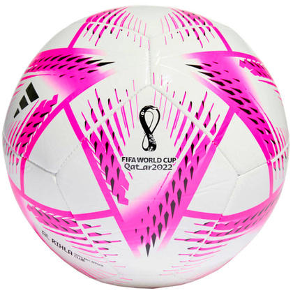 Biał-różowa piłka nożna Adidas Al Rihla Club Fifa World Cup 2022 H57787