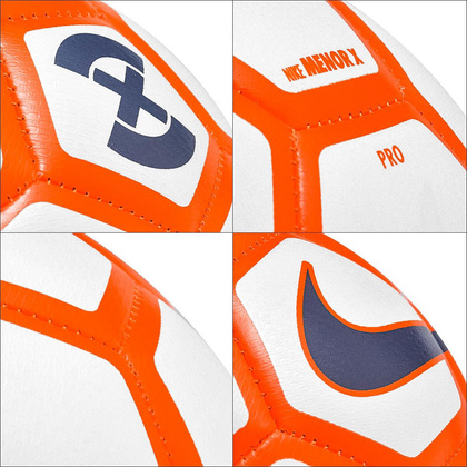 Biało-pomarańczowa piłka nożna halowa Nike Futsal Menor X SC3039-101 r4 