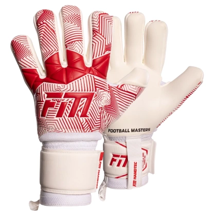 Biało-czerwone rękawice bramkarskie Football Masters Varis X White Red