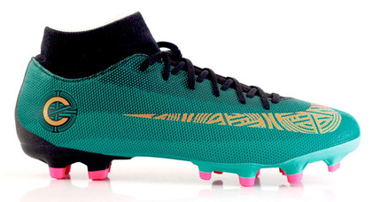 Zielone buty piłkarskie Nike Mercurial Superfly Academy CR7 MG AJ3541-390