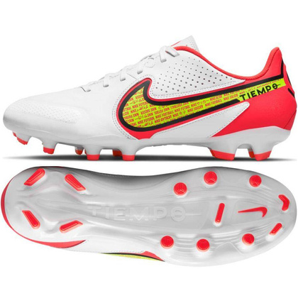 Biało-czerwone buty piłkarskie Nike Tiempo Legend 9 Academy FG/MG DA1174 176