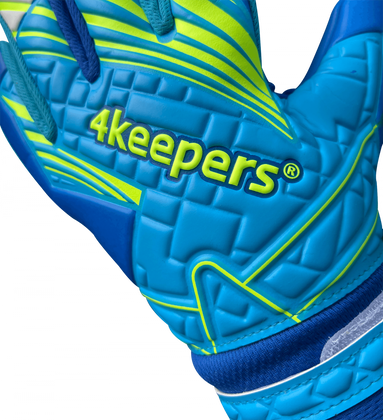 Turkusowo-niebieskie rękawice bramkarskie 4Keepers Soft Azur NC