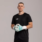 Biało-turkusowe rękawice bramkarskie Football Masters Varis X White Ocean NC
