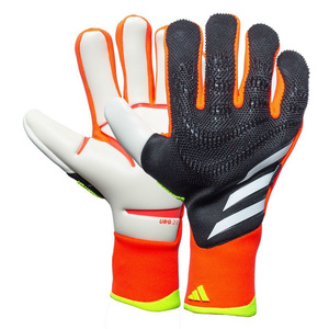 Czarno-koralowe rękawice bramkarskie Adidas Predator GL Pro IQ4031