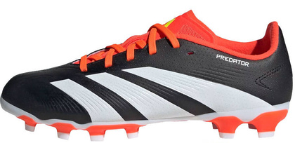 Czarno-pomarańczowe buty piłkarskie Adidas Predator League IG5440 - Junior