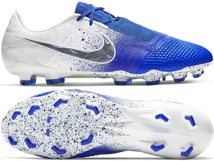 Biało-niebieskie buty piłkarskie korki Nike Phantom Venom Elite FG AO7540-104