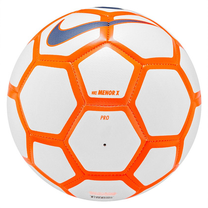 Biało-pomarańczowa piłka nożna halowa Nike Futsal Menor X SC3039-101 r4 