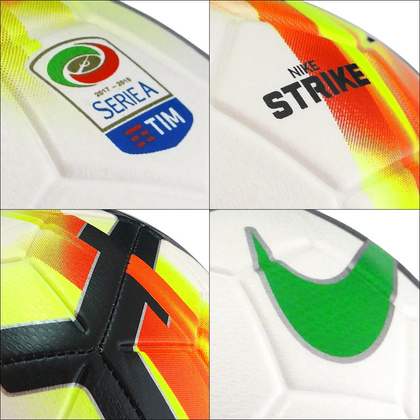 Biało-zielona piłka nożna Nike Strike SC3152-100 r5