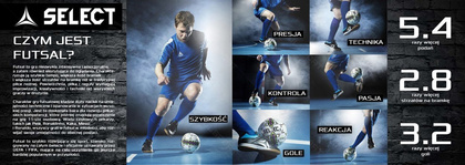 Biało-fioletowa piłka Select Futsal Prestige HR r4