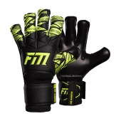Czarno-zielone rękawice bramkarskie Football Masters Invictus X Training Black Green