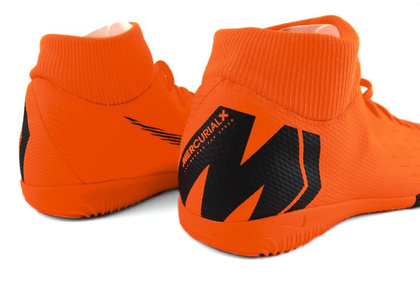 Pomarańczowo-czarne buty piłkarskie na halę Nike Mercurial Superfly Academy IC AH7369-810