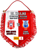Proporczyk pamiątkowy z meczu 1 Ligi Resovia Rzeszów vs OKS Stomil Olsztyn