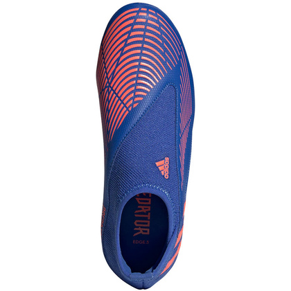 Niebiesko-pomarańczowe buty piłkarskie korki Adidas Predator Edge.3 LL GW2359 - Junior