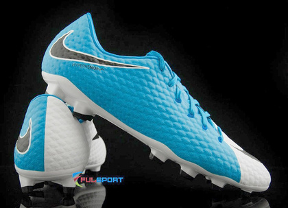 Niebiesko-białe buty piłkarskie Nike Hypervenom Phelon FG 852556-104