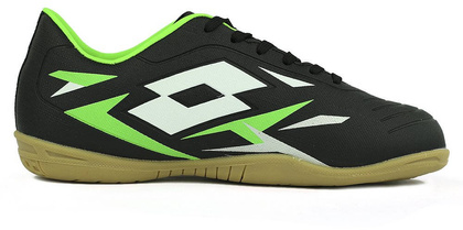 Czarno-zielone buty piłkarskie halówki Lotto Solista 700 VI  218138 1I3 - Junior