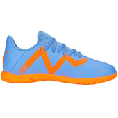 Niebiesko-pomarańczowe buty halowe Puma Future Play IT 107204 01 - Junior