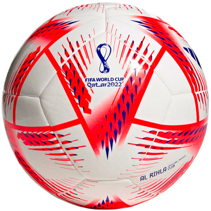Biało-czerwona piłka nożna Adidas Al Rihla Club Fifa World Cup 2022 H57801