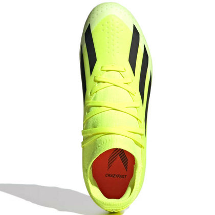 Biało-seledynowe buty korki Adidas X Crazyfast League IF0683 - Junior