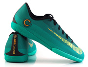 Zielone buty piłkarskie na halę Nike Mercurial Vapor Academy CR7 IC AJ3099-390 JR