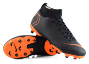 Czarno-pomarańczowe buty piłkarskie Nike Mercurial Superfly Academy MG AH7337-081 JR