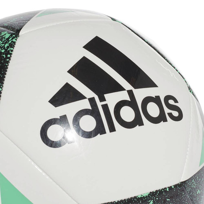 Biało-zielona piłka nożna Adidas Starlancer V CD6581