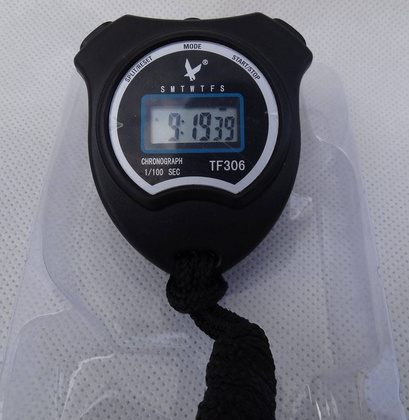 Czarny stoper sportowy SMTWTFS TF306 100066