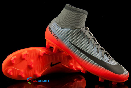 Szaro-pomarańczowe buty piłkarskie Nike Mercurial Victory CR7 DF FG 903605-001