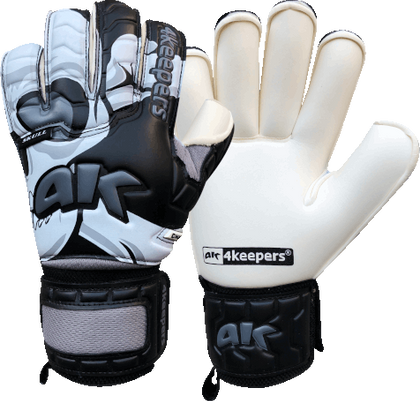 Czarno-szare rękawice bramkarskie 4Keepers Champ Skull RF