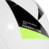 Biało-zielona piłka nożna Adidas Fussballliebe Club Euro 2024 IN9374