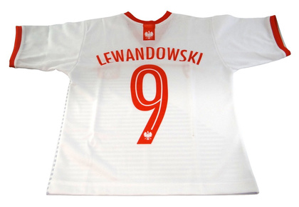Komplet piłkarski Reda Polska Lewandowski 2018 junior biało-czerwony
