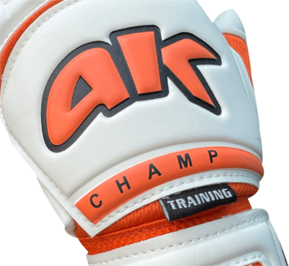 Biało-pomarańczowe rękawice bramkarskie 4Keepers Champ Training VI RF2G