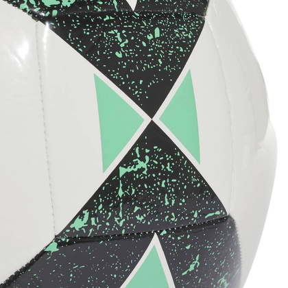 Biało-zielona piłka nożna Adidas Starlancer V CD6581